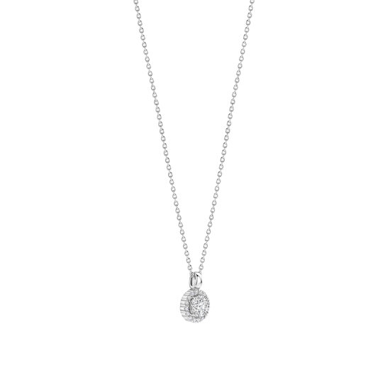 Ti Sento Milano TI SENTO MILANO 34123ZI/42 zilver gerhodineerde zilver collier met hanger zirkonia