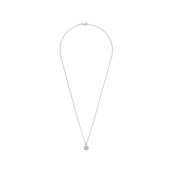 Ti Sento Milano TI SENTO MILANO 34123ZI/42 zilver gerhodineerde zilver collier met hanger zirkonia