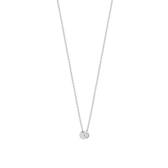 Ti Sento Milano TI SENTO MILANO 34124ZI/42 zilver gerhodineerde zilver collier met zirkonia