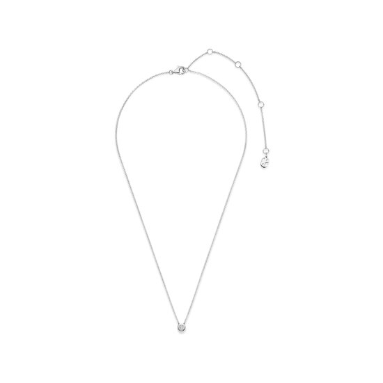 Ti Sento Milano TI SENTO MILANO 34124ZI/42 zilver gerhodineerde zilver collier met zirkonia