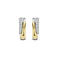 Ti Sento Milano TI SENTO MILANO 78052ZY zilver gerhodineerde zilver verguld oorcreolen met een baantje zirkonia