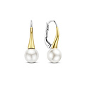 Ti Sento Milano TI SENTO MILANO 78062YP zilver gerhodineerde zilver verguld oorhangers met pareltje