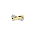 Ti Sento Milano TI SENTO MILANO 12404ZY Zilver gerhodineerde ring met verguld, crossover met zirkonia