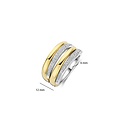 Ti Sento Milano TI SENTO MILANO 12409ZY Zilver gerhodineerde ring met verguld, 4 baans, en 2 baans zirkonia