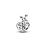 Pandora PANDORA 794557C01 Snail sterling silver charm with green crystal and zirconia