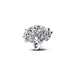 PANDORA 794486C01 Family tree sterling silver open charm with coloured zirconia