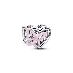 PANDORA 794475C01 Heart and butterfly sterling silver open charm