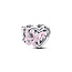 Pandora PANDORA 794475C01 Heart and butterfly sterling silver open charm with glittery pink enamel