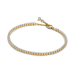 PANDORA SHINE 563927C01 14k gold-plated tennis bracelet with zirconia