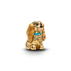 PANDORA DISNEY 764468C01 Lady 14k gold-plated charm