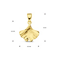 Collectie Milikan Huiscollectie 14krt geelgouden hanger, Ginkgo blaadje, 13.5x12.5 mm, 1060170