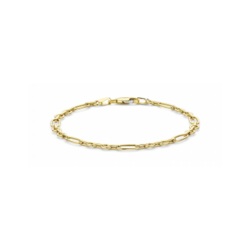 FJORY 14krt geelgouden fantasie armband met zilveren kern