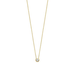 TI SENTO MILANO 34124ZY Zilver verguld collier met zirkonia