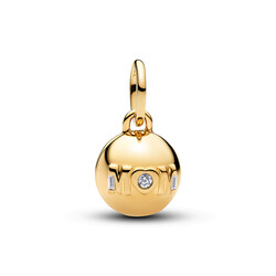 PANDORA SHINE 764457C01 Openable mom ball 14k gold-plated dangle