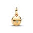 Pandora PANDORA SHINE 764457C01 Openable mom ball 14k gold-plated dangle with zirconia and black enamel