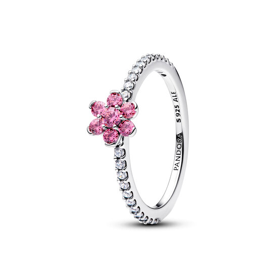 Pandora PANDORA 194499C02  Flower sterling silver ring with fancy pink zirconia