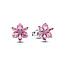 Pandora PANDORA 292633C02  Herbarium cluster sterling silver stud earrings with fancy pink zirconia