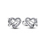 Pandora PANDORA 294476C01 Heart and butterfly sterling silver stud earrings with zirconia