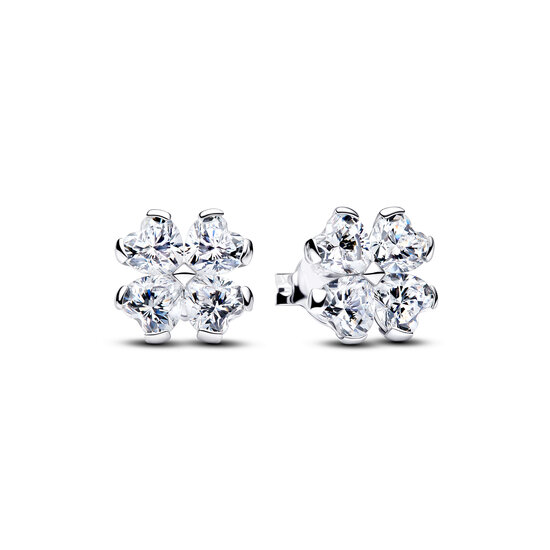 Pandora PANDORA 294500C01 Clover sterling silver stud earrings with zirconia