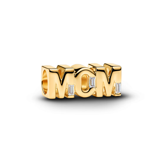 Pandora PANDORA SHINE 764459C01 MOM 14k gold-plated charm with zirconia