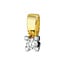 Collectie Milikan Huiscollectie 14 krt bicolor solitairhanger met 1x 0.15ct H/SI, 1060121