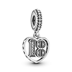 PANDORA 797262CZ Sterling silver dangle: 18 Years of Love