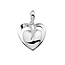 See You Gedenksieraden SEE YOU 110S Gedenksieraden zilveren hanger, hartvorm dubbel, met lijnen zirconia, 20 mm breed