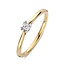 Collectie Milikan Huiscollectie 14krt bicolor solitairring met hartvorm zetting en 1x 0.07ct H/SI, 1060285