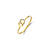 Blush BLUSH 1282YZI 14krt geelgouden ring, twee open rondjes