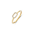 Blush BLUSH 1289YZI 14krt geelgouden ring, open ovaal bezet met zirconia's