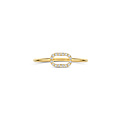 Blush BLUSH 1289YZI 14krt geelgouden ring, open ovaal bezet met zirconia's