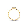 Blush BLUSH 1289YZI 14krt geelgouden ring, open ovaal bezet met zirconia's