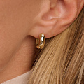 Blush BLUSH 7388YGO 14krt geelgouden klapcreolen, bol, 13.6 mm, 4.5 mm dik