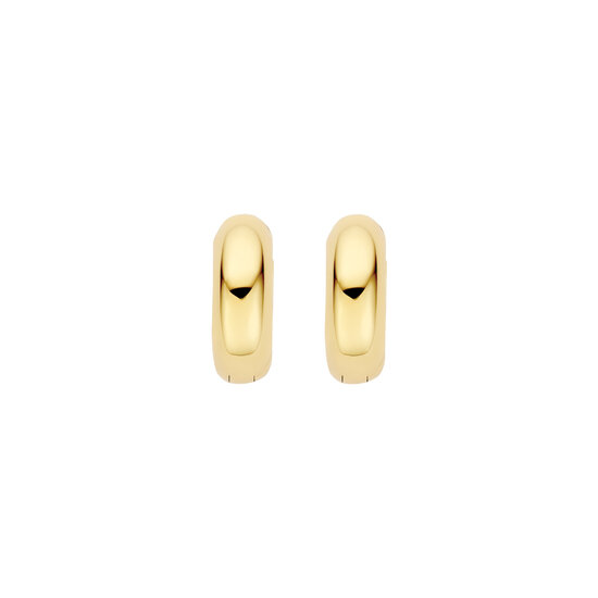 Blush BLUSH 7388YGO 14krt geelgouden klapcreolen, bol, 13.6 mm, 4.5 mm dik