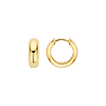 Blush BLUSH 7388YGO 14krt geelgouden klapcreolen, bol, 13.6 mm, 4.5 mm dik