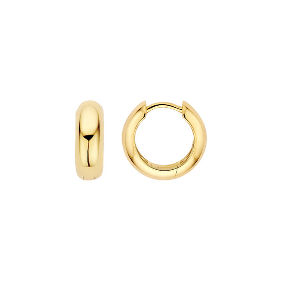 Blush BLUSH 7388YGO 14krt geelgouden klapcreolen, bol, 13.6 mm, 4.5 mm dik