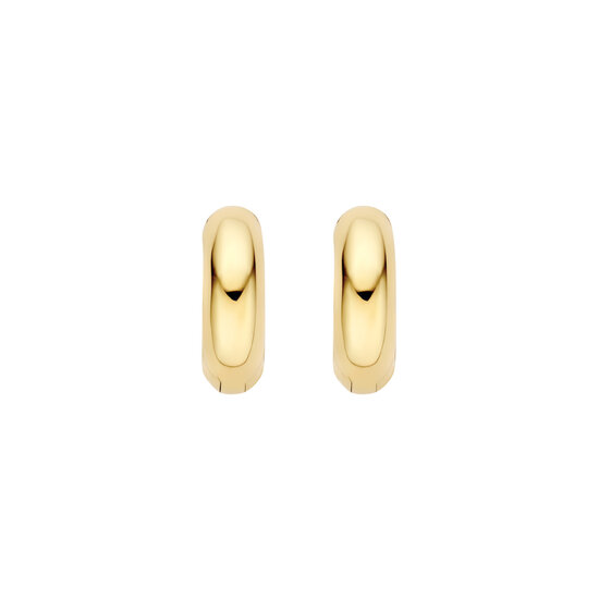 Blush BLUSH 7389YGO 14krt geelgouden klapcreolen, bol, 15.3 mm, 4.5 mm dik