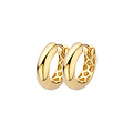 Blush BLUSH 7390YGO 14krt geelgouden klapcreolen, bol, 17.7 mm, 4.5 mm dik