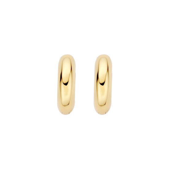 Blush BLUSH 7390YGO 14krt geelgouden klapcreolen, bol, 17.7 mm, 4.5 mm dik