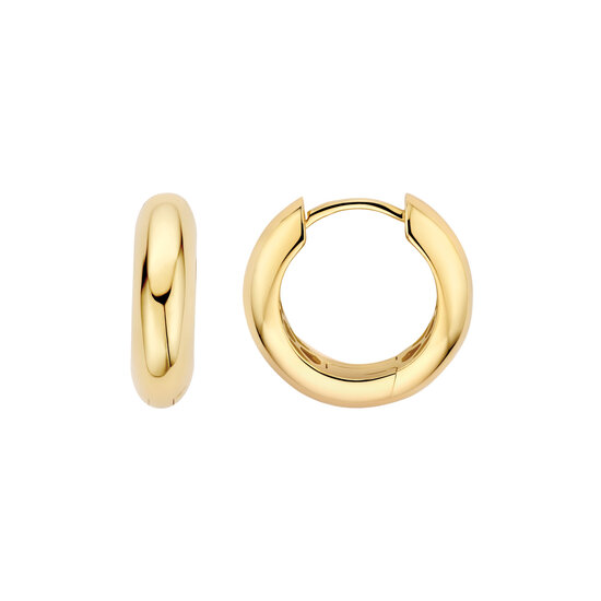 Blush BLUSH 7390YGO 14krt geelgouden klapcreolen, bol, 17.7 mm, 4.5 mm dik