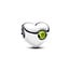 Pandora PANDORA 794161C08 Heart sterling silver charm with spring green crystal, birthstone, Augustus