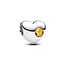 Pandora PANDORA 794161C11 Heart sterling silver charm with honey coloured crystal, birthstone, November