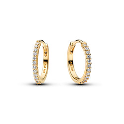 PANDORA SHINE 264649C01 14k gold-plated hoop earrings