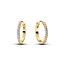 Pandora PANDORA  SHINE 264649C01 14k gold-plated hoop earrings with zirconia, 16 mm