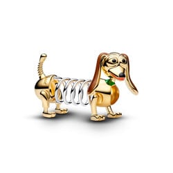 PANDORA DISNEY 764603C01 Toy Story Slinky Dog 14k gold-plated and sterling silver charm