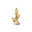 Pandora PANDORA DISNEY 764606C01 Toy Story Woody boot 14k gold-plated danlge with black enamel