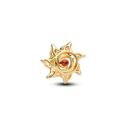 PANDORA SHINE 764625C01 Openwork sun 14k gold-plated charm