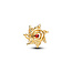 Pandora PANDORA SHINE 764625C01 Openwork sun 14k gold-plated charm with burnt orange crystal