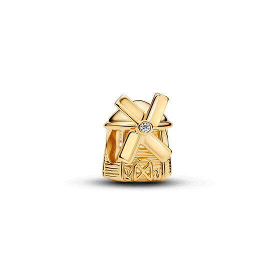 Pandora PANDORA SHINE 764631C01 Windmill 14k gold-plated charm with zirconia