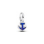 Pandora PANDORA 794610C01 Anchor sterling silver mini dangle with imitation lapis lazuli